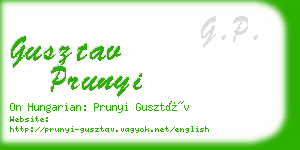 gusztav prunyi business card